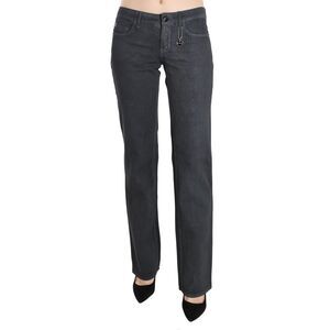 Costume National Gray Low Waist Straight Denim Pants Women's Jeans